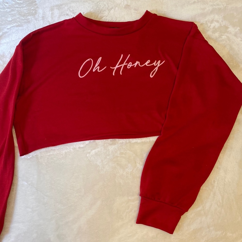 Oh Honey long sleeve crop top